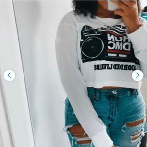 Juniors RUN DMC crop shirt